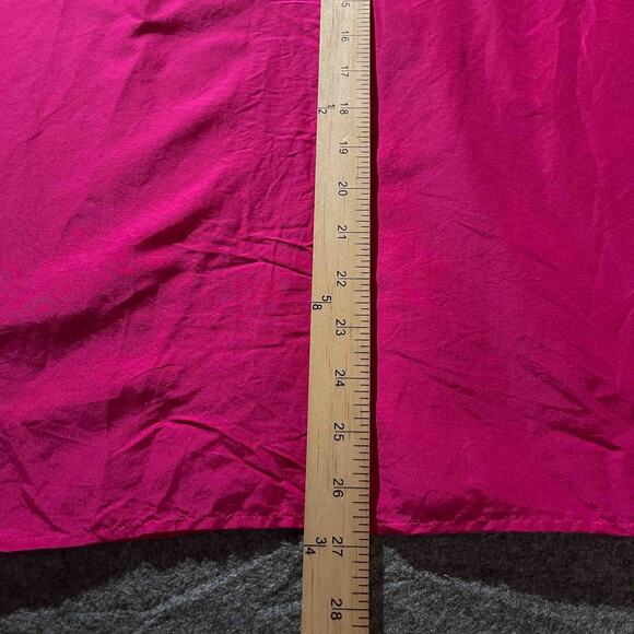 Women's Chico's Long Sleeve Pockets Button Front Shirt Pink Silk Blend Size 3/L - Picture 5 of 6